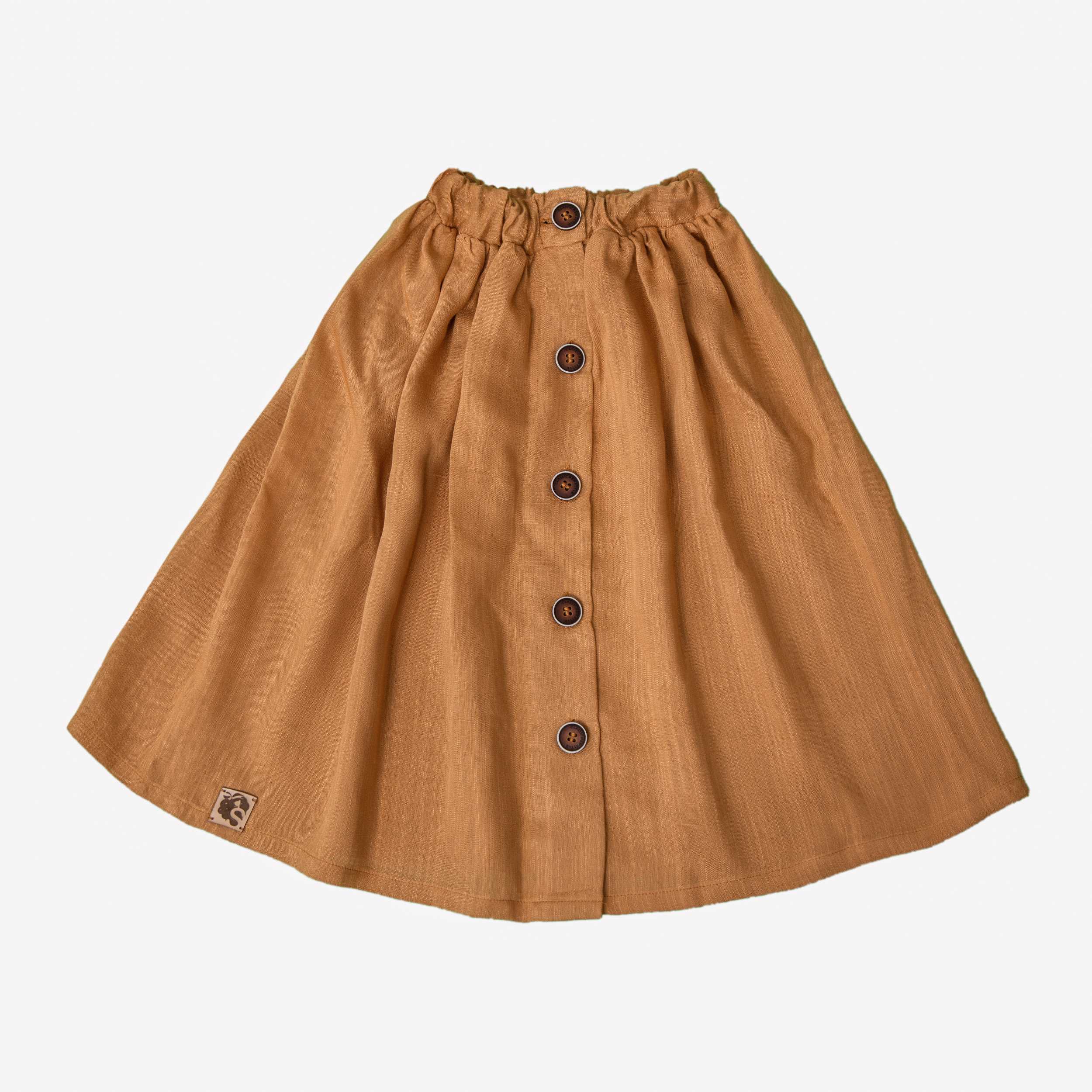 دامن کمر کش شاتوت برند جنس لینن اسلب