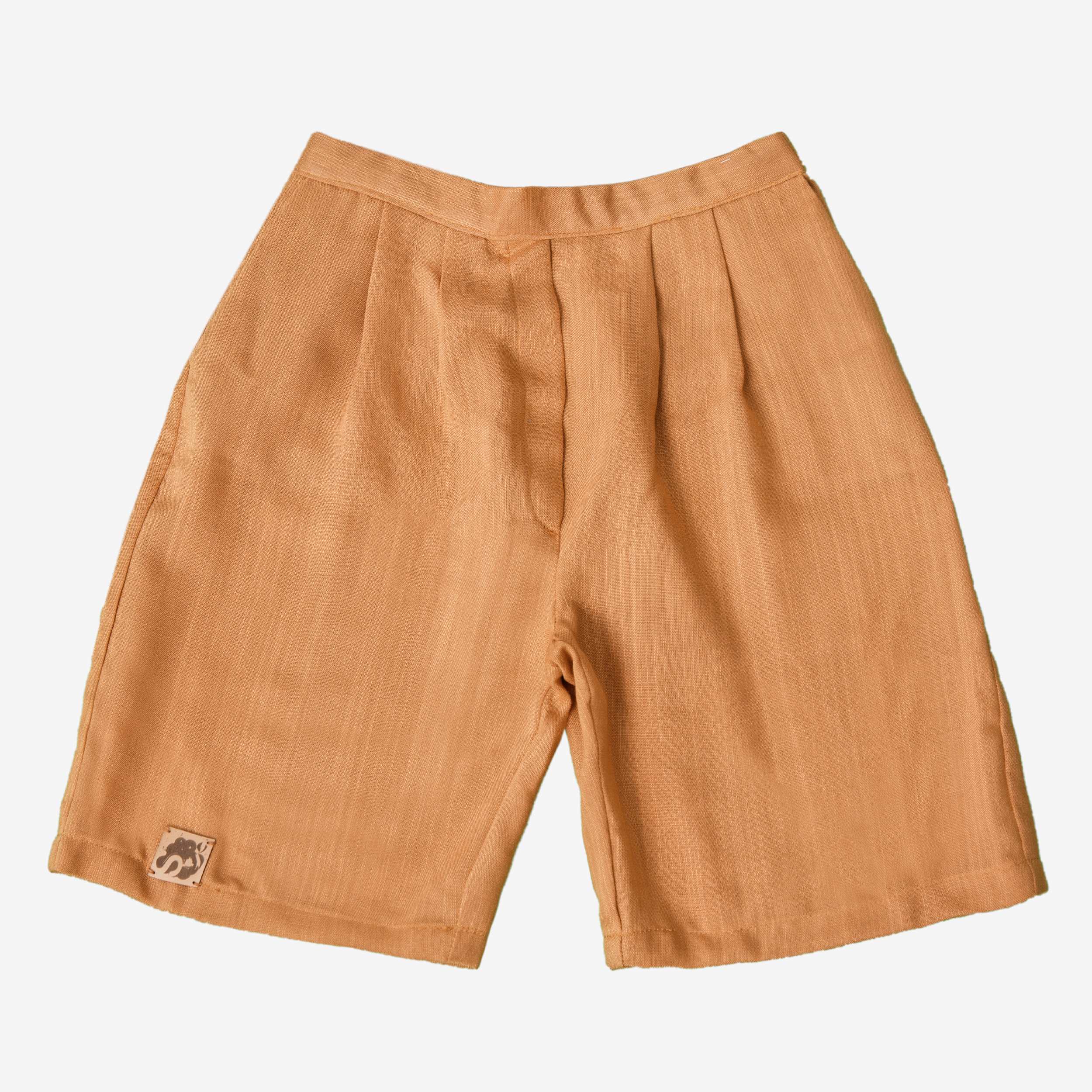 شلوارک پسرانه کمرکش برند شاتوت جنس لینن اسلب