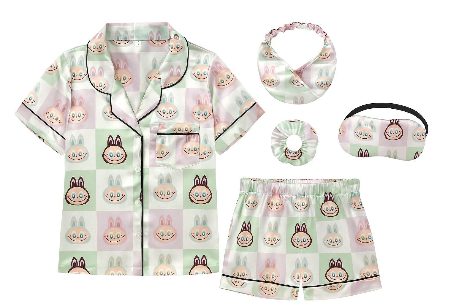 ست لباس خواب پسرانه و دخترانه لبوبو با جنس ساتن